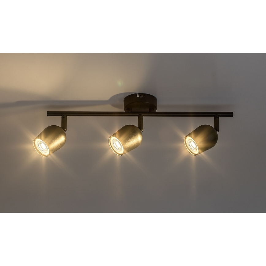 Rabalux - Stropna reflektorska svetilka 3xGU10/15W/230V črna