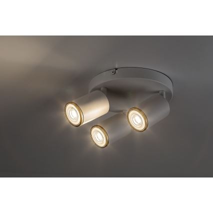 Rabalux - Stropna reflektorska svetilka 3xGU10/15W/230V bela
