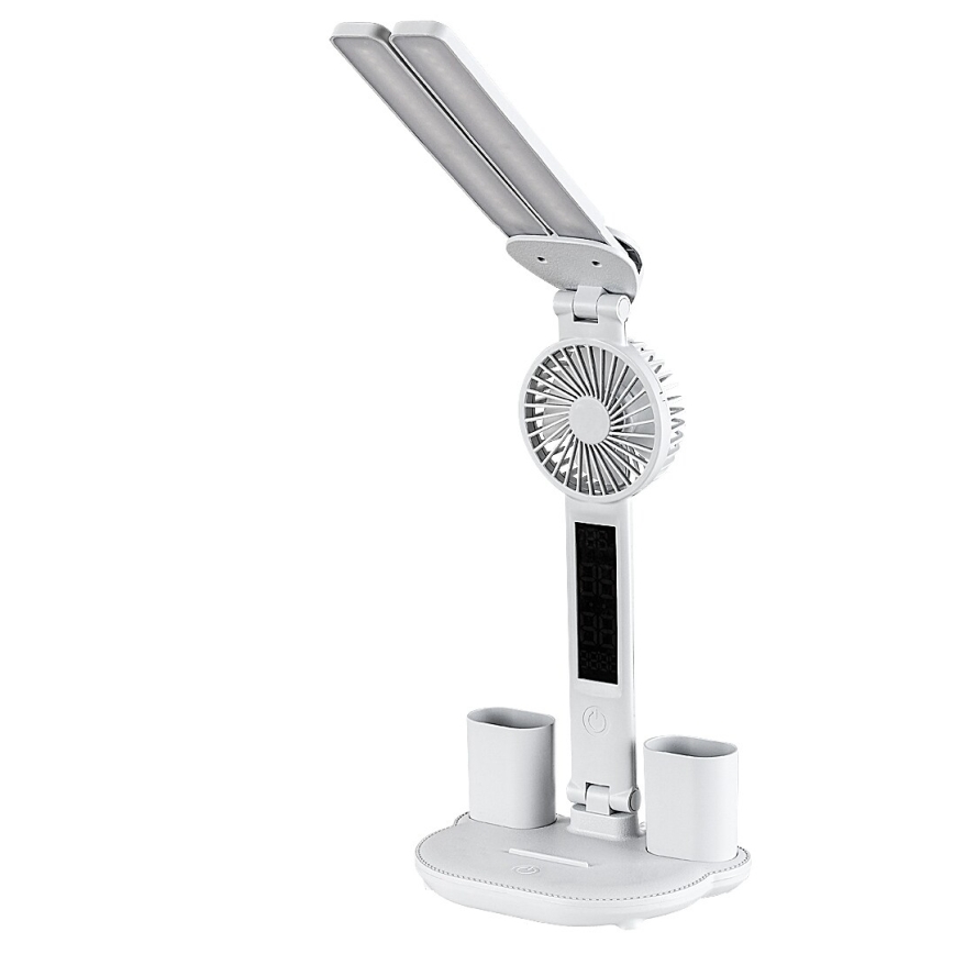 Rabalux - LED namizna svetilka z nastavljivo svetlostjo, ventilatorjem in LED-zaslonom 7W/5V 3000/4000/6500K