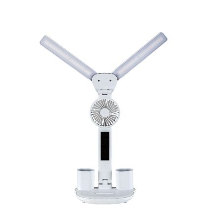 Rabalux - LED namizna svetilka z nastavljivo svetlostjo, ventilatorjem in LED-zaslonom 7W/5V 3000/4000/6500K