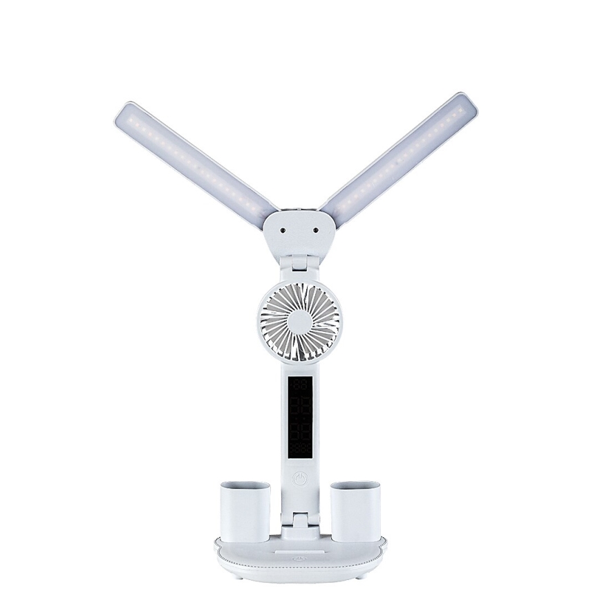 Rabalux - LED namizna svetilka z nastavljivo svetlostjo, ventilatorjem in LED-zaslonom 7W/5V 3000/4000/6500K
