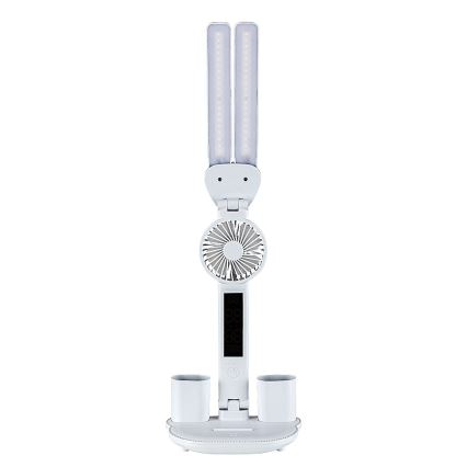 Rabalux - LED namizna svetilka z nastavljivo svetlostjo, ventilatorjem in LED-zaslonom 7W/5V 3000/4000/6500K