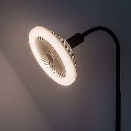 Rabalux - LED zatemnjiva stoječa svetilka z ventilatorjem 1xE27/16W/230V 3000-6500K