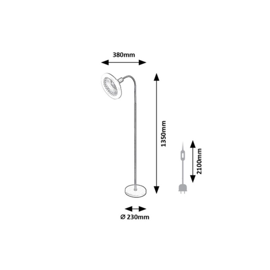 Rabalux - LED zatemnjiva stoječa svetilka z ventilatorjem 1xE27/16W/230V 3000-6500K
