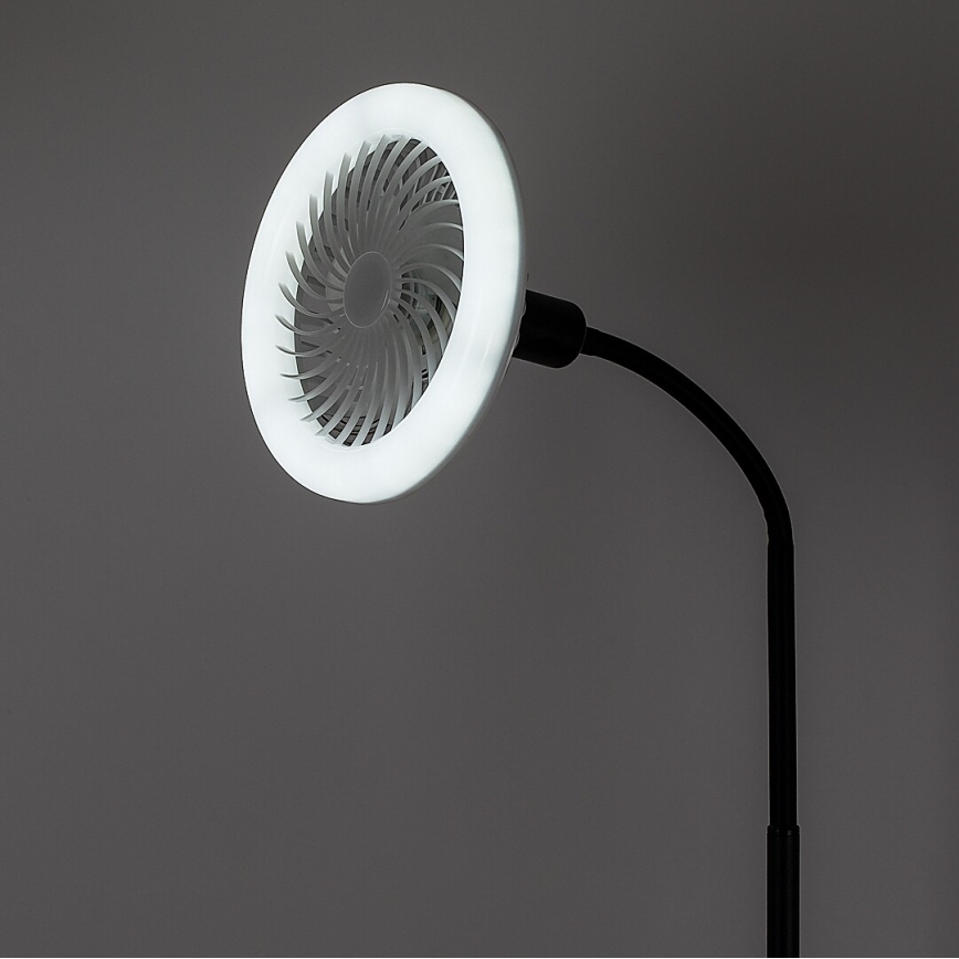 Rabalux - LED zatemnjevalna stoječa svetilka z ventilatorjem, premer 30 cm 1xE27/16W/230V 3000-6500K + daljinski upravljalnik
