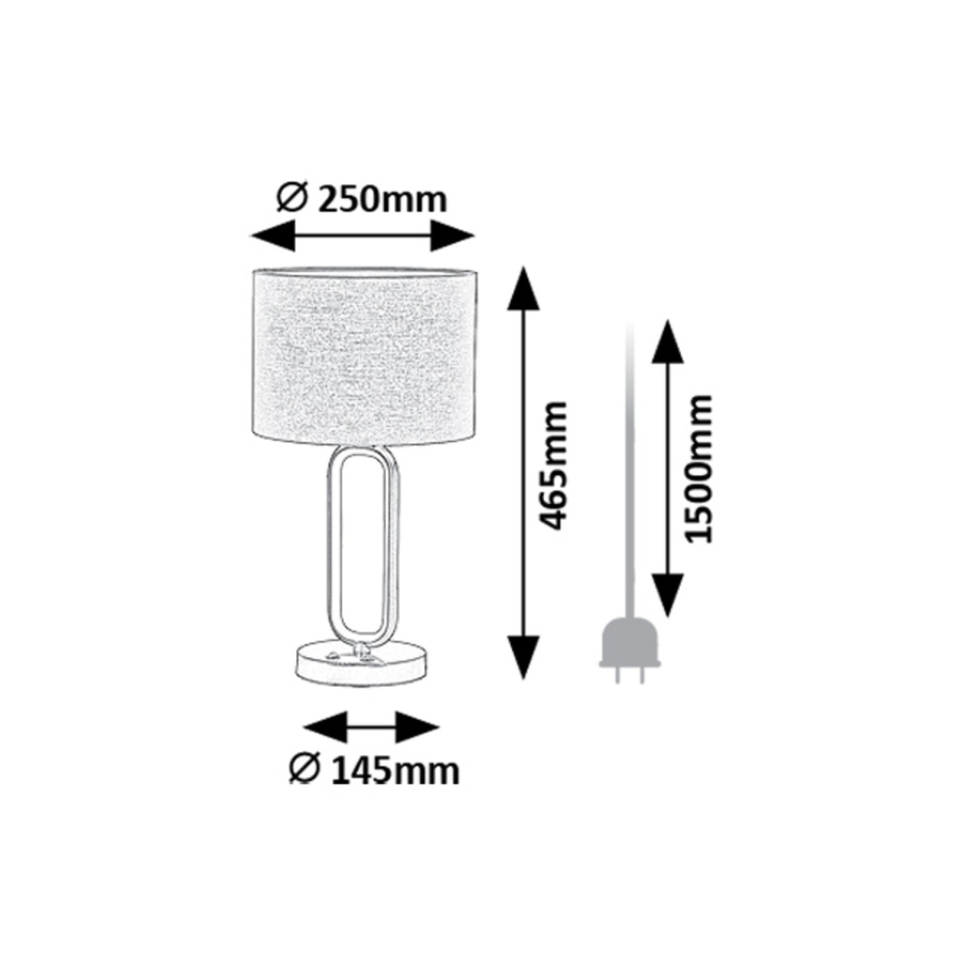Rabalux - LED Namizna svetilka 1xE27/60W/230V + LED/8W