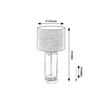 Rabalux - Namizna svetilka 1xE27/60W/230V
