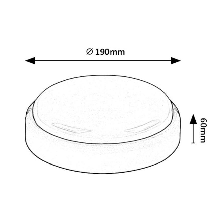 Rabalux - LED Zunanja stropna svetilka LED/15W/230V IP54 črna