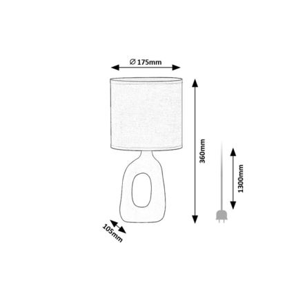 Rabalux - Namizna svetilka 1xE14/40W/230V kremna
