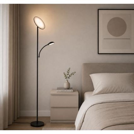 Rabalux - LED zatemnitvena stoječa svetilka LED/23W/230V 3000/4200/6500 črna