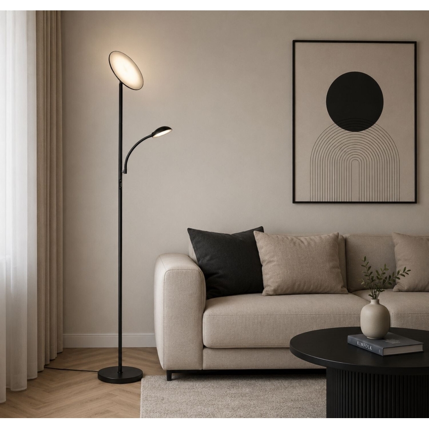 Rabalux - LED zatemnitvena stoječa svetilka LED/23W/230V 3000/4200/6500 črna