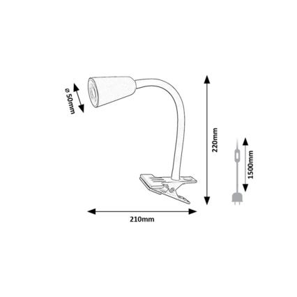 Rabalux - Namizna svetilka s sponko 1xGU10/7W/230V kremna