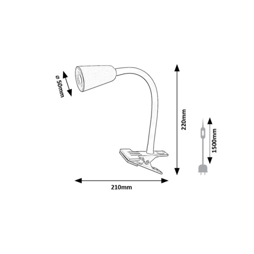Rabalux - Namizna svetilka s sponko 1xGU10/7W/230V kremna