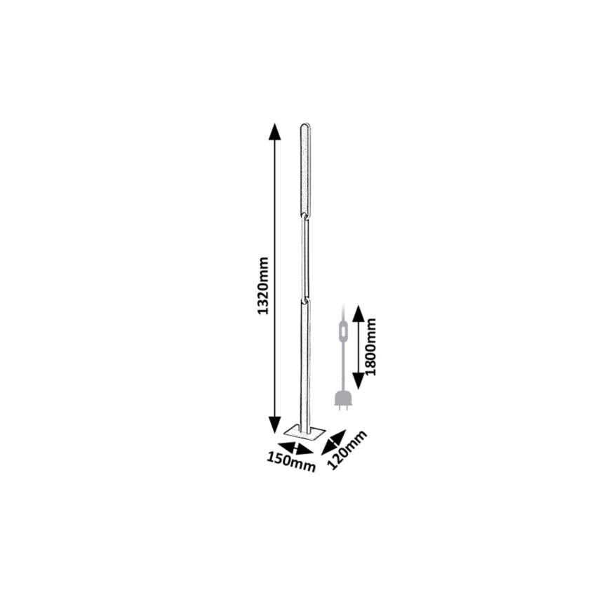 Rabalux - LED Zatemnitvena stoječa svetilka LED/33W/230V 3000/4000K črna