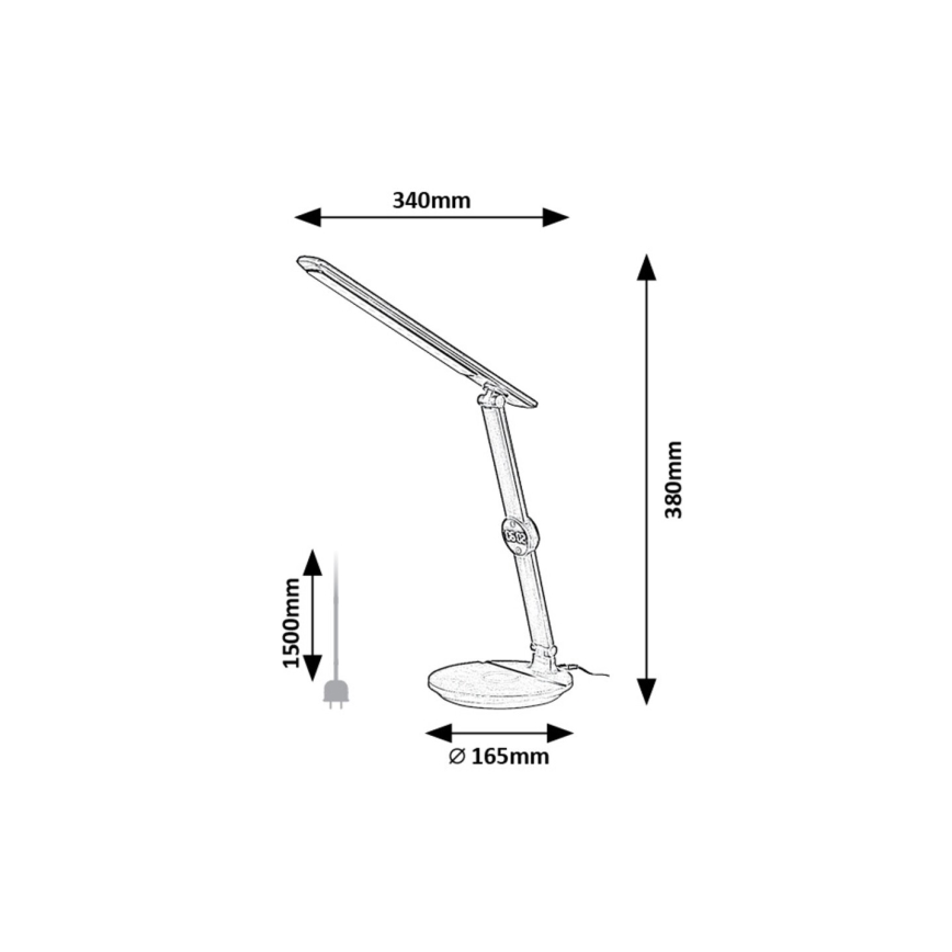 Rabalux - LED Zatemnitvena namizna svetilka na dotik s zaslon LED/9W/230V 3000/4000/6500K