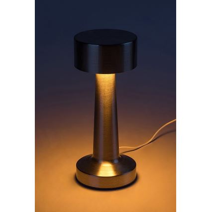 Rabalux - LED Polnilna namizna svetilka na dotik LED/2,7W/5V 1200mAh 3000/4000/6000K mat krom