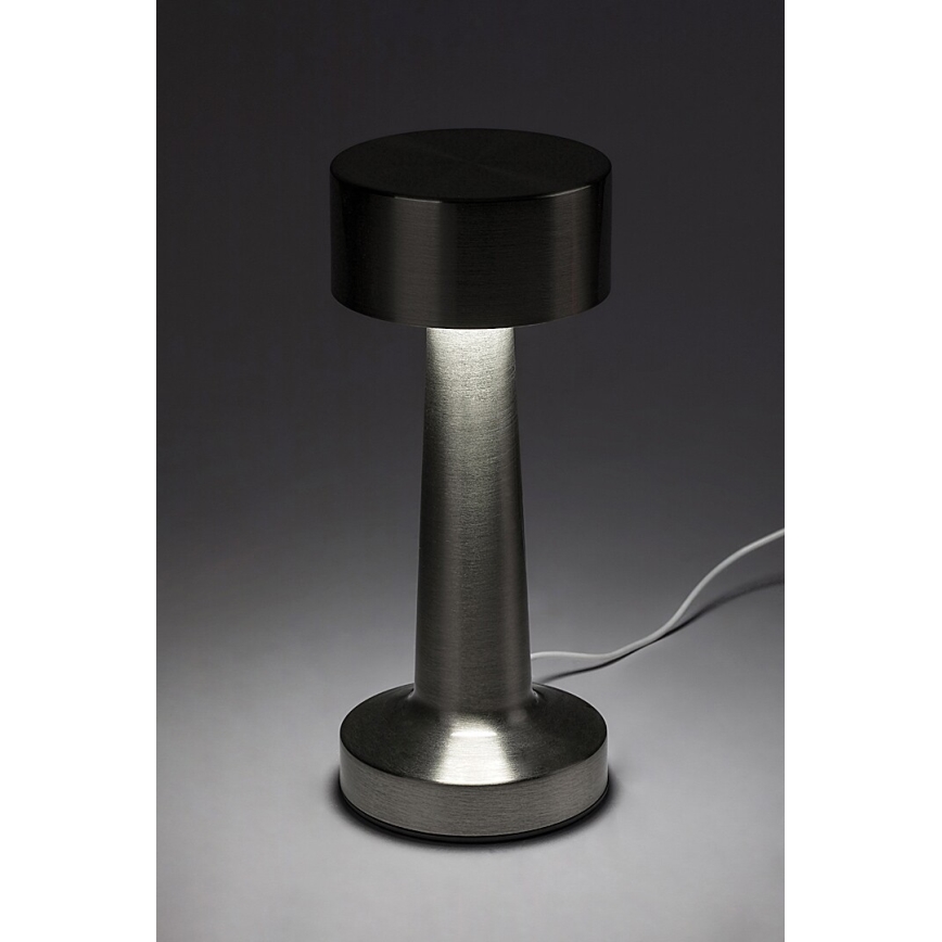 Rabalux - LED Polnilna namizna svetilka na dotik LED/2,7W/5V 1200mAh 3000/4000/6000K mat krom