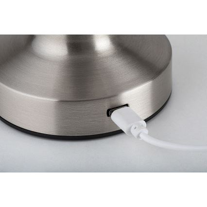 Rabalux - LED Polnilna namizna svetilka na dotik LED/2,7W/5V 1200mAh 3000/4000/6000K mat krom