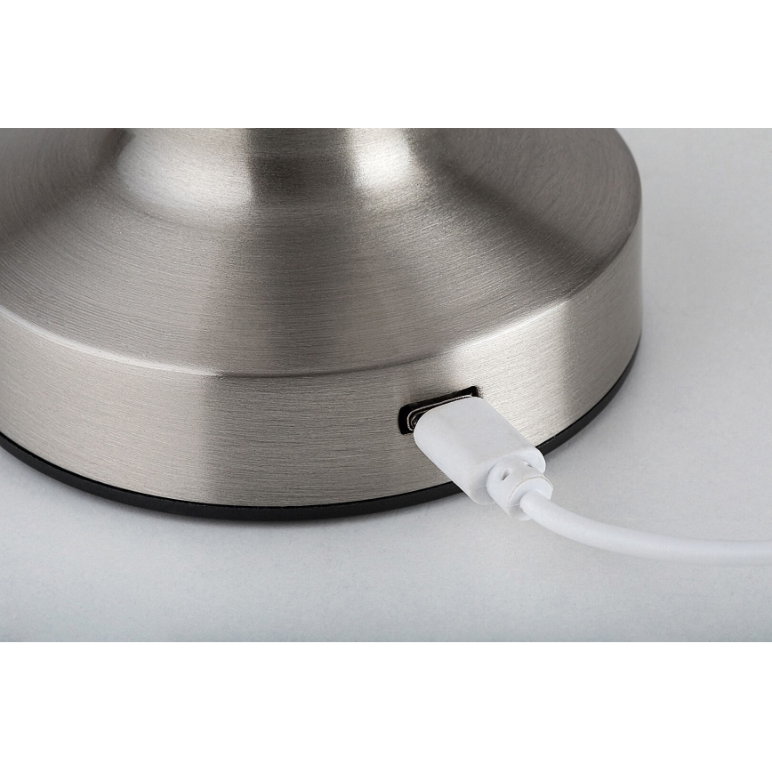Rabalux - LED Polnilna namizna svetilka na dotik LED/2,7W/5V 1200mAh 3000/4000/6000K mat krom
