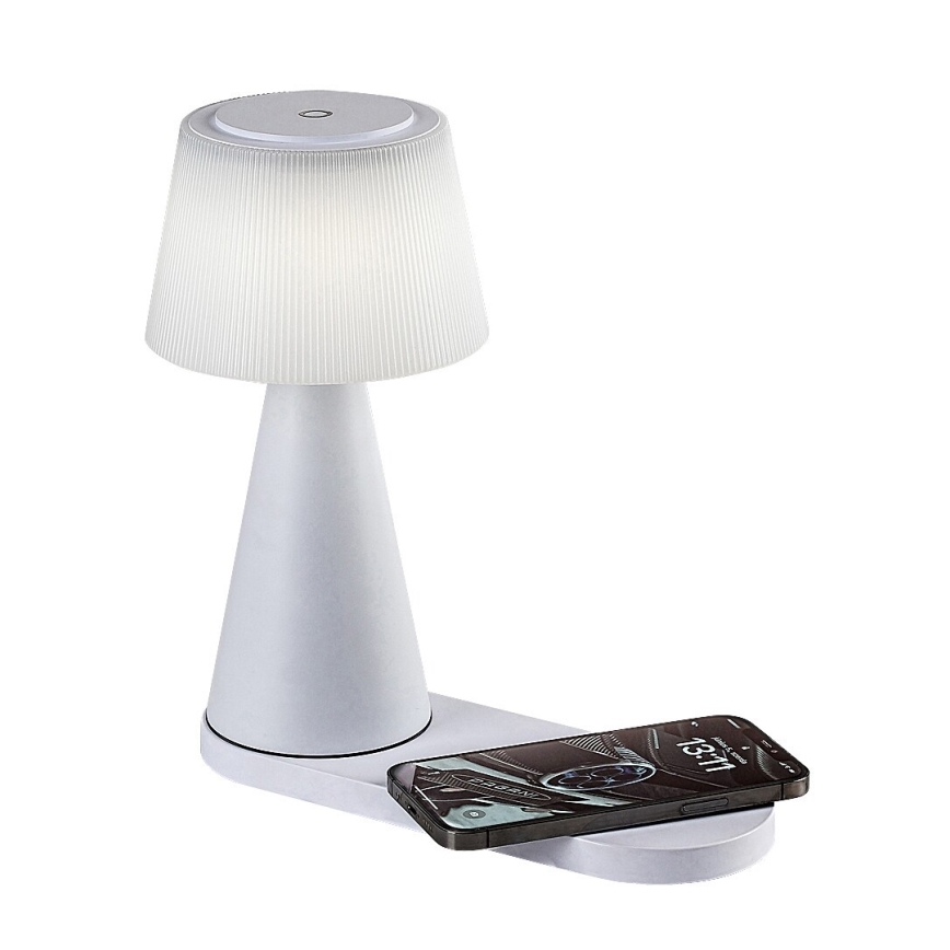 Rabalux - LED Zatemnitvena polnilna namizna svetilka z brezžičnim polnilnikom LED/5W/5V 3000/4000/5000K