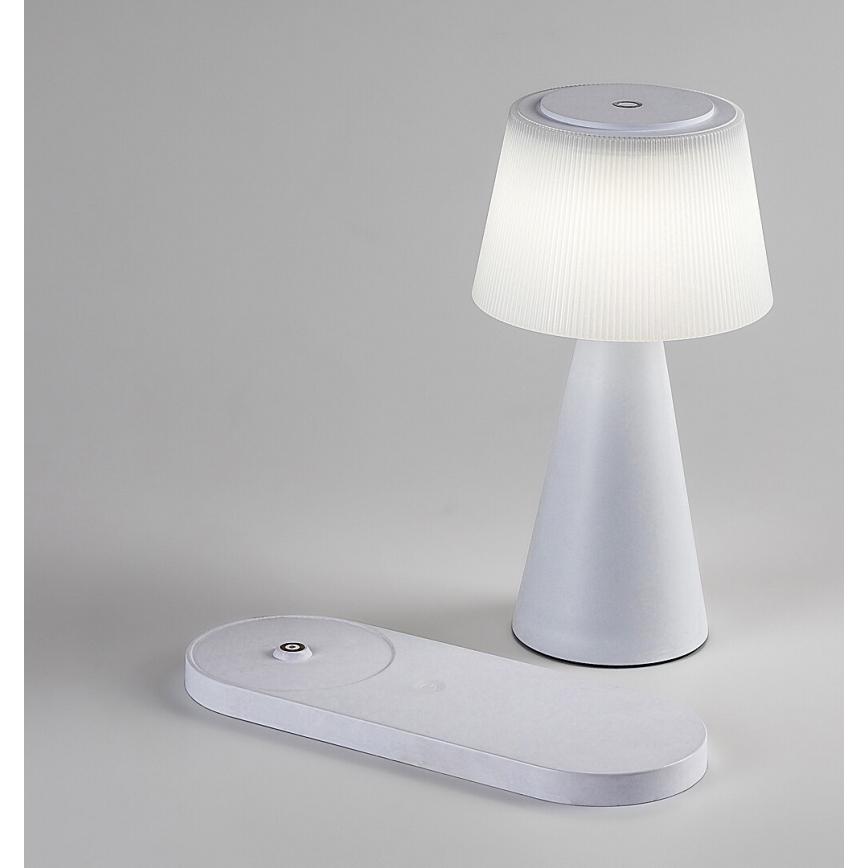 Rabalux - LED Zatemnitvena polnilna namizna svetilka z brezžičnim polnilnikom LED/5W/5V 3000/4000/5000K