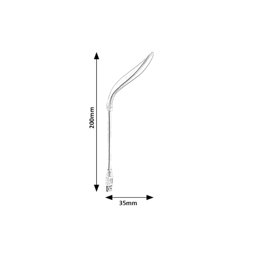Rabalux 74238 - LED Fleksibilna USB svetilka TAFI LED/2W/5V
