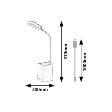 Rabalux - LED Zatemnitvena namizna svetilka LED/6W/230V 5000K modra
