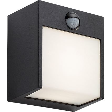 Rabalux - LED Zunanja stenska svetilka s senzorjem LED/12W/230V črna IP54