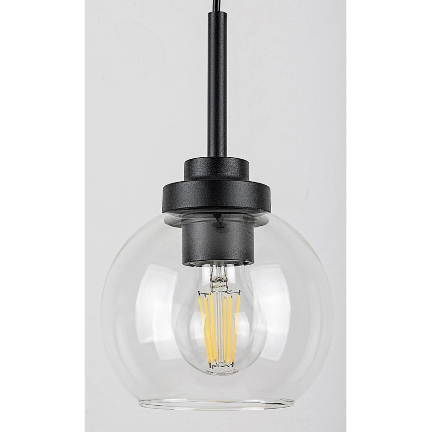 Rabalux - Kopalniški lestenec na vrvici 1xE27/15W/230V črna IP44