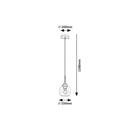 Rabalux - Kopalniški lestenec na vrvici 1xE27/15W/230V črna IP44