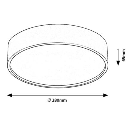 Rabalux - LED Stropna svetilka LED/18W/230V IP44 4000K pr. 28 cm črna