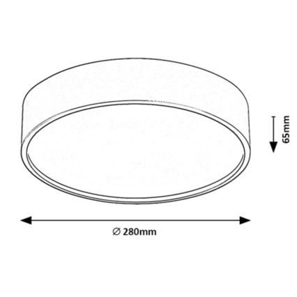 Rabalux - LED Stropna svetilka LED/18W/230V IP44 4000K srebrna pr. 28 cm