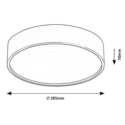 Rabalux - LED Stropna svetilka s senzorjem LED/19W/230V IP44 4000K pr. 28,5 cm črna