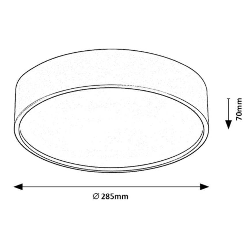 Rabalux - LED Stropna svetilka s senzorjem LED/19W/230V IP44 4000K pr. 28,5 cm črna