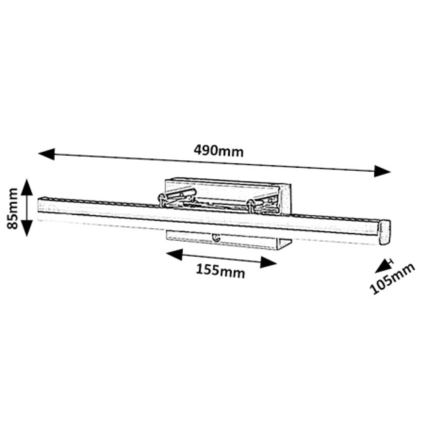 Rabalux - LED Zatemnitvena luč za osvetlitev ogledala na dotik LED/13W/230V