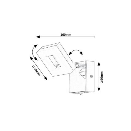 Rabalux - LED Kopalniška stenska svetilka LED/5W/230V 4000K IP44