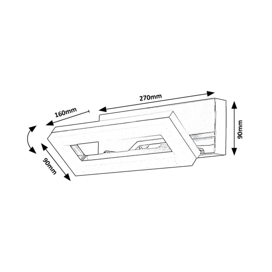 Rabalux - LED Kopalniška stenska svetilka LED/15W/230V 4000K IP44