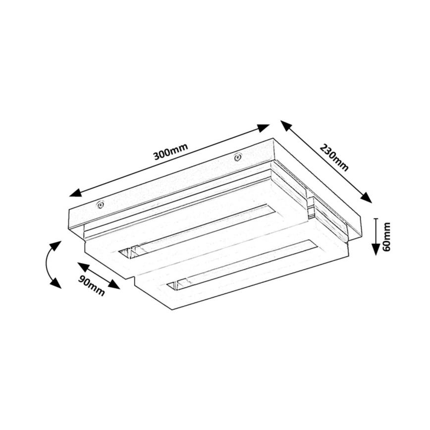Rabalux - LED Kopalniška stropna svetilka LED/24W/230V 4000K IP44