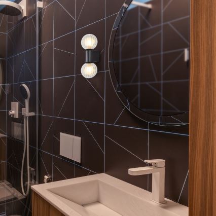 Rabalux - Kopalniška stenska svetilka 2xG9/3,5W/230V IP44 črna
