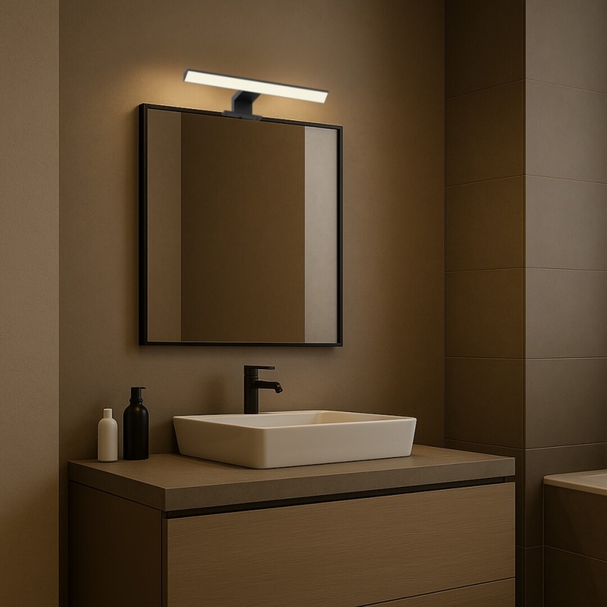Rabalux - LED kopalniška svetilka za ogledalo LED/6W/230V IP44 30 cm črna