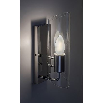 Rabalux - Kopalniška stenska svetilka 1xE14/12W/230V IP44 sijajni krom