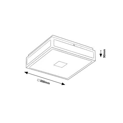 Rabalux - LED Kopalniška stropna svetilka LED/18W/230V IP44 30x30 cm bela