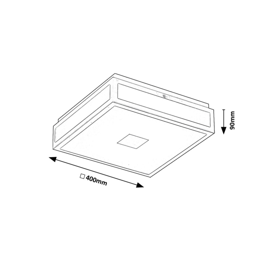 Rabalux - LED Kopalniška stropna svetilka LED/24W/230V IP44 4000K 40x40 cm črna