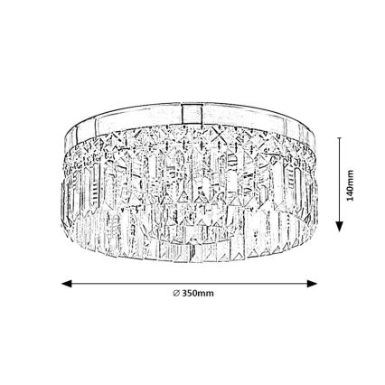 Rabalux - Kopalniška stropna svetilka 6×G9/28W/230V IP44 Ø 35 cm