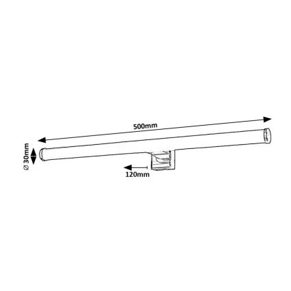 Rabalux - LED Kopalniška luč za osvetlitev ogledala LED/9W/230V IP44 4000K