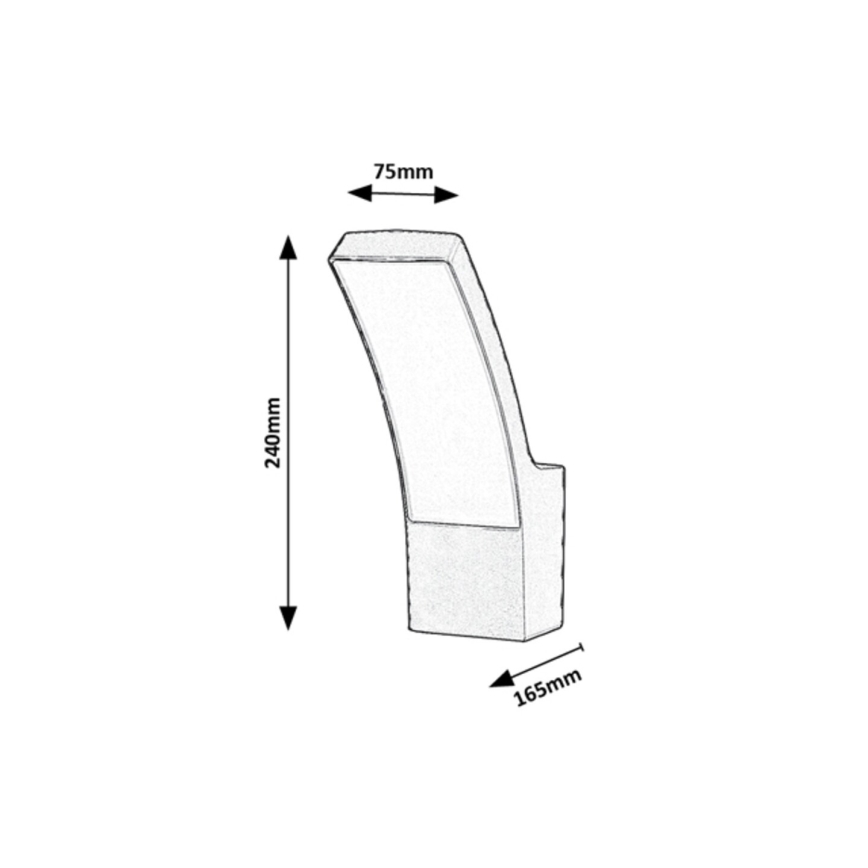 Rabalux - LED Zunanja stenska svetilka LED/12W/230V IP44