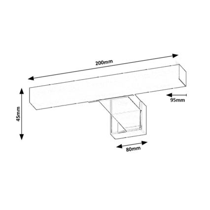 Rabalux - LED kopalniška osvetlitev za ogledalo LED/4W/230V IP44 20 cm sijajni krom