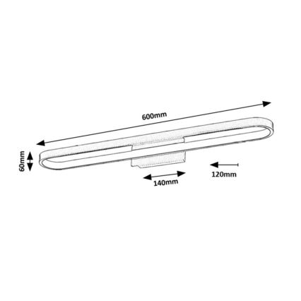 Rabalux - LED kopalniška osvetlitev za ogledalo LED/18W/230V IP44 60 cm