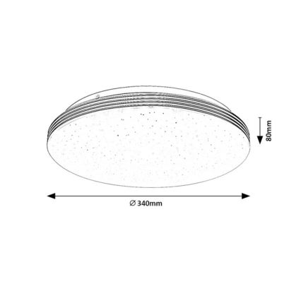 Rabalux - LED kopalniška stropna svetilka LED/18W/230V IP44, premer 34 cm