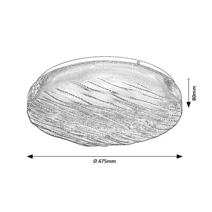 Rabalux - stropno LED svetilo za kopalnico, 36W/230V, IP44, 4000K, premer 47,5 cm